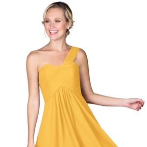 Marigold bridesmaid, party, prom dress